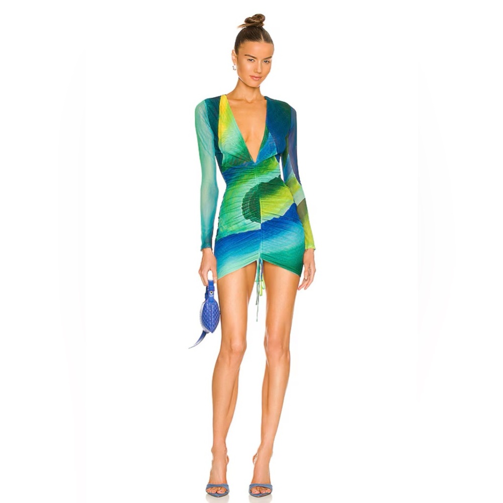 Farai London x REVOLVE Indah Dress Size S in Emerald Ocean